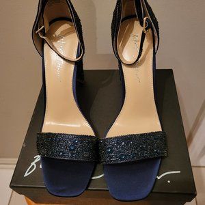 BETSEY JOHNSON SB-RINA NAVY DRESS SANDALS